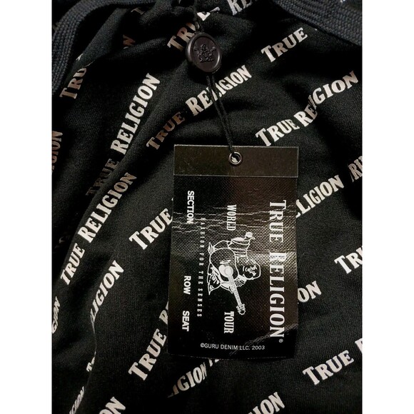 True Religion LS All Over Print Pullover Hoodie Men's Size 2XL - Picture 10 of 13